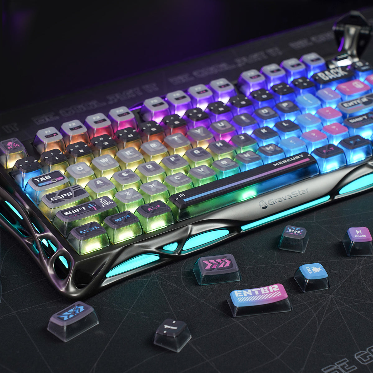GravaStar Keycaps Cyberpunk Design (without keyboard)