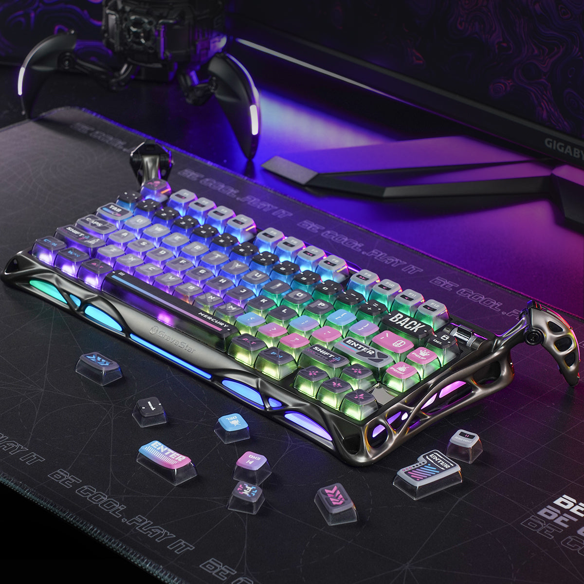 GravaStar Keycaps Cyberpunk Design (without keyboard)