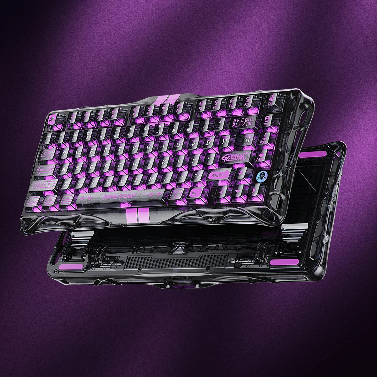 GravaStar 8000Hz Hall Effect Gaming Full Set - Transparent Black