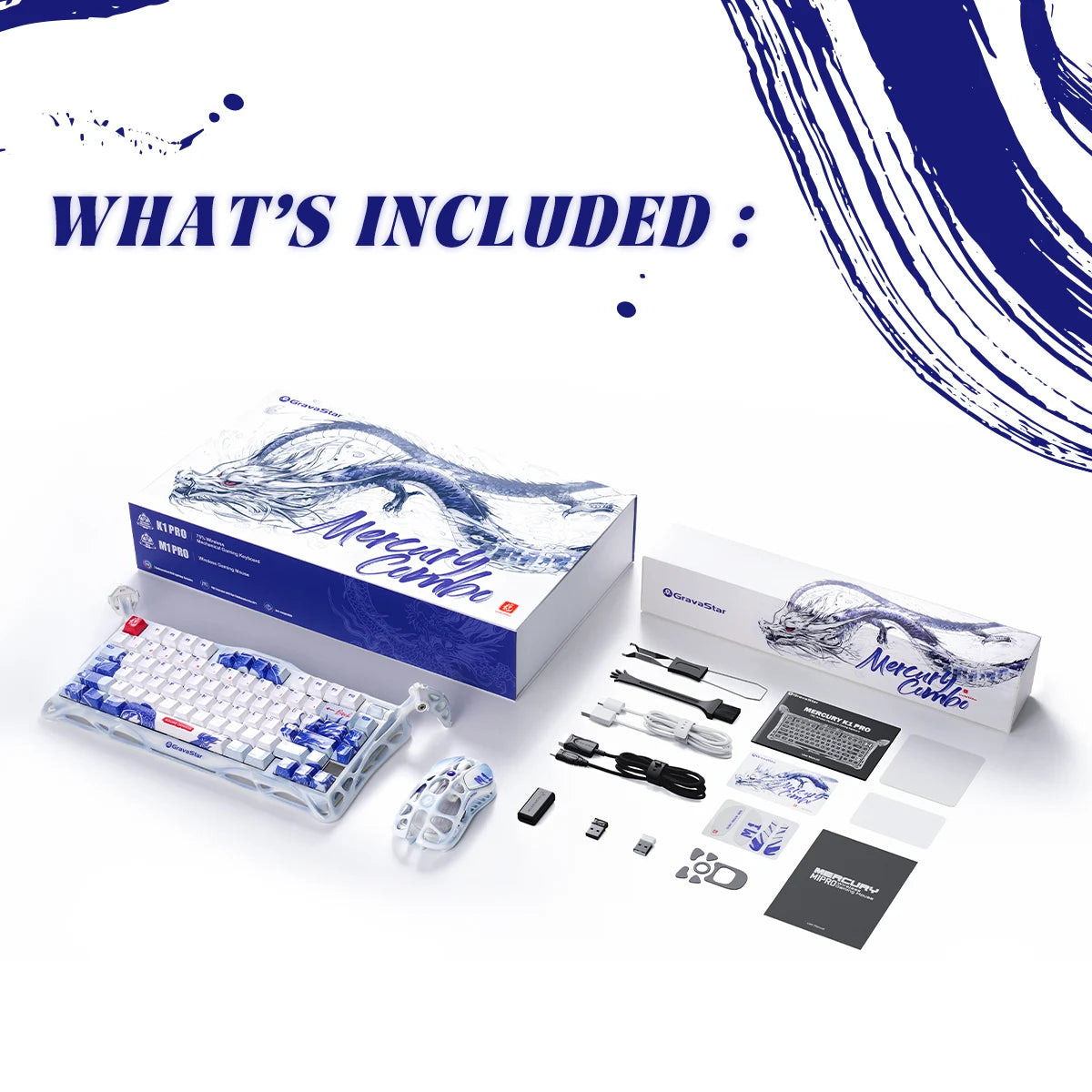 GravaStar Limited-Gaming-Set – Porzellanblau-Sonderedition
