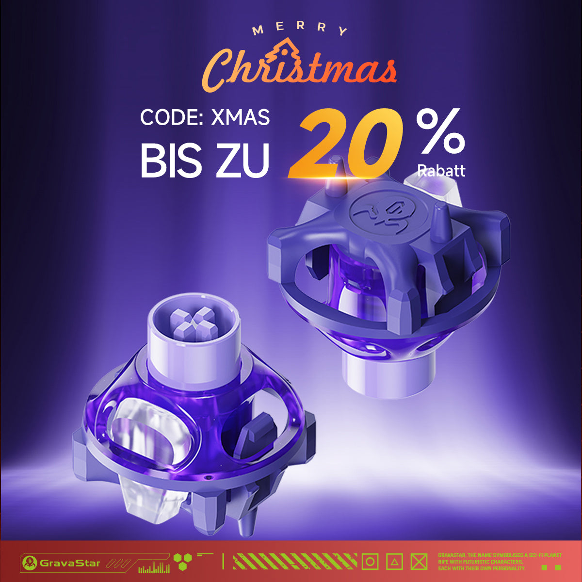 GravaStar UFO Magnetschalter - Hall-Effekt Gaming-Switches