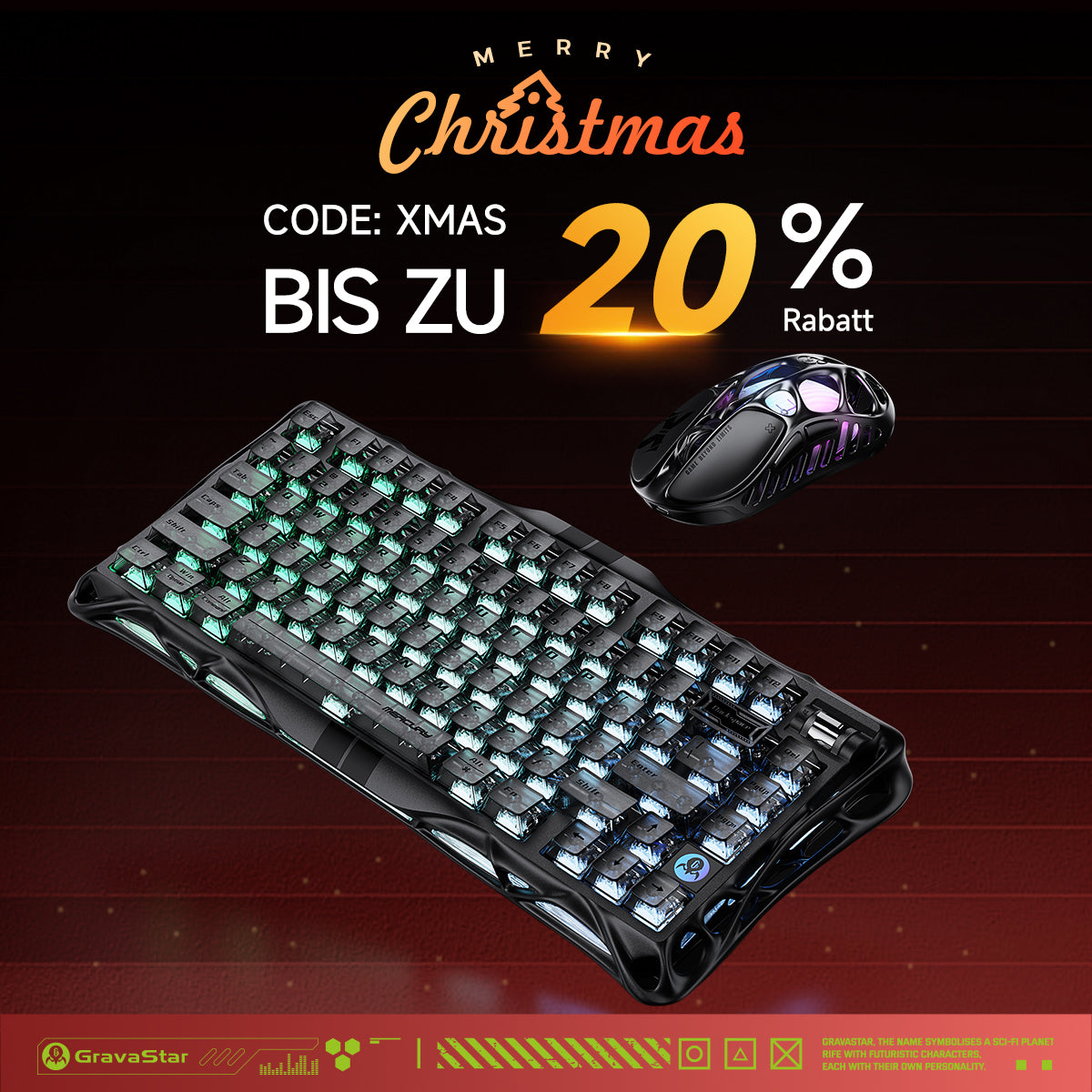 GravaStar 8000Hz Ultra-Fast Reverb Gaming Headset - Stealth Black/Mecha Gray