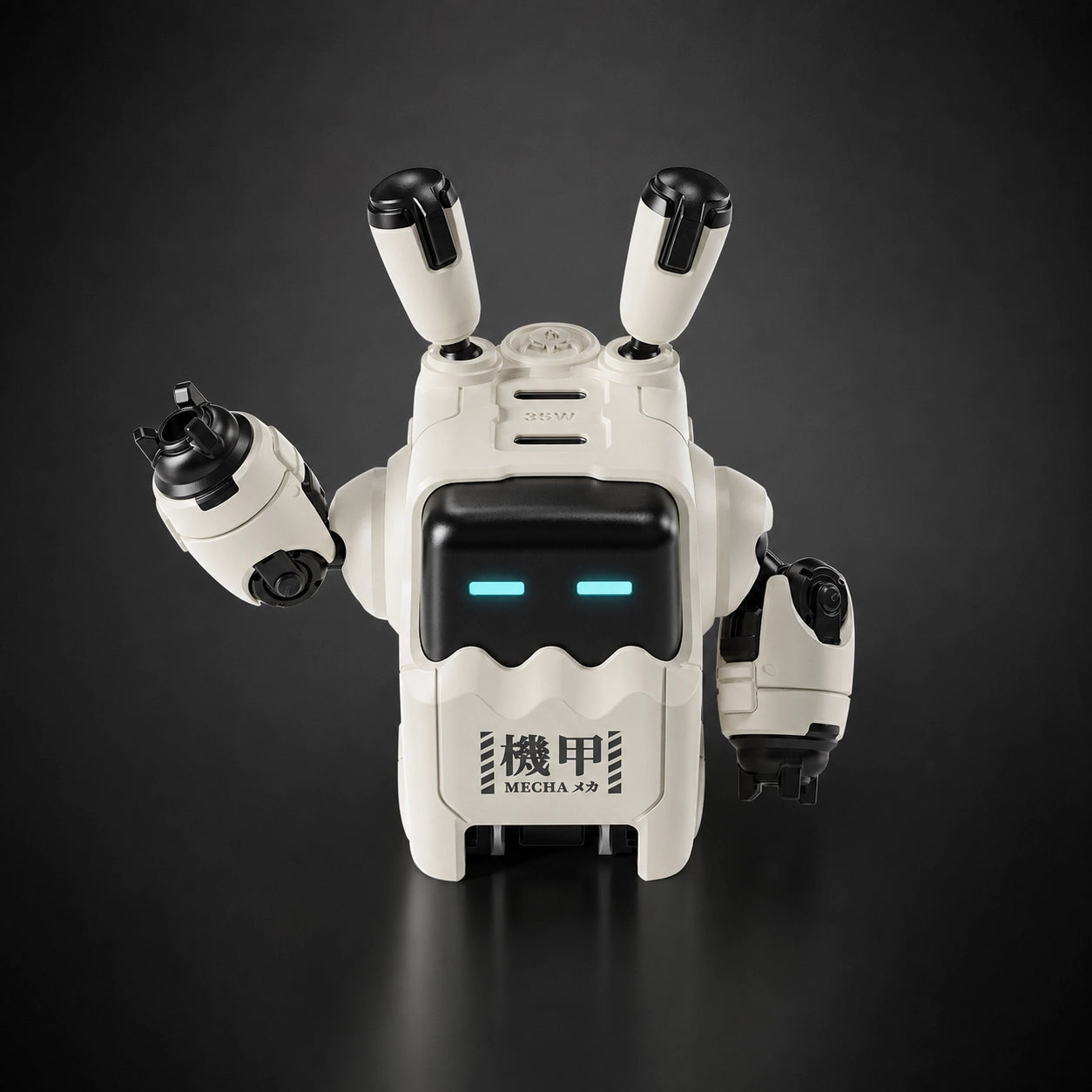 Delta35 GaN-35W Dawn White Dual USB-C Fast Charger Mecha-Design