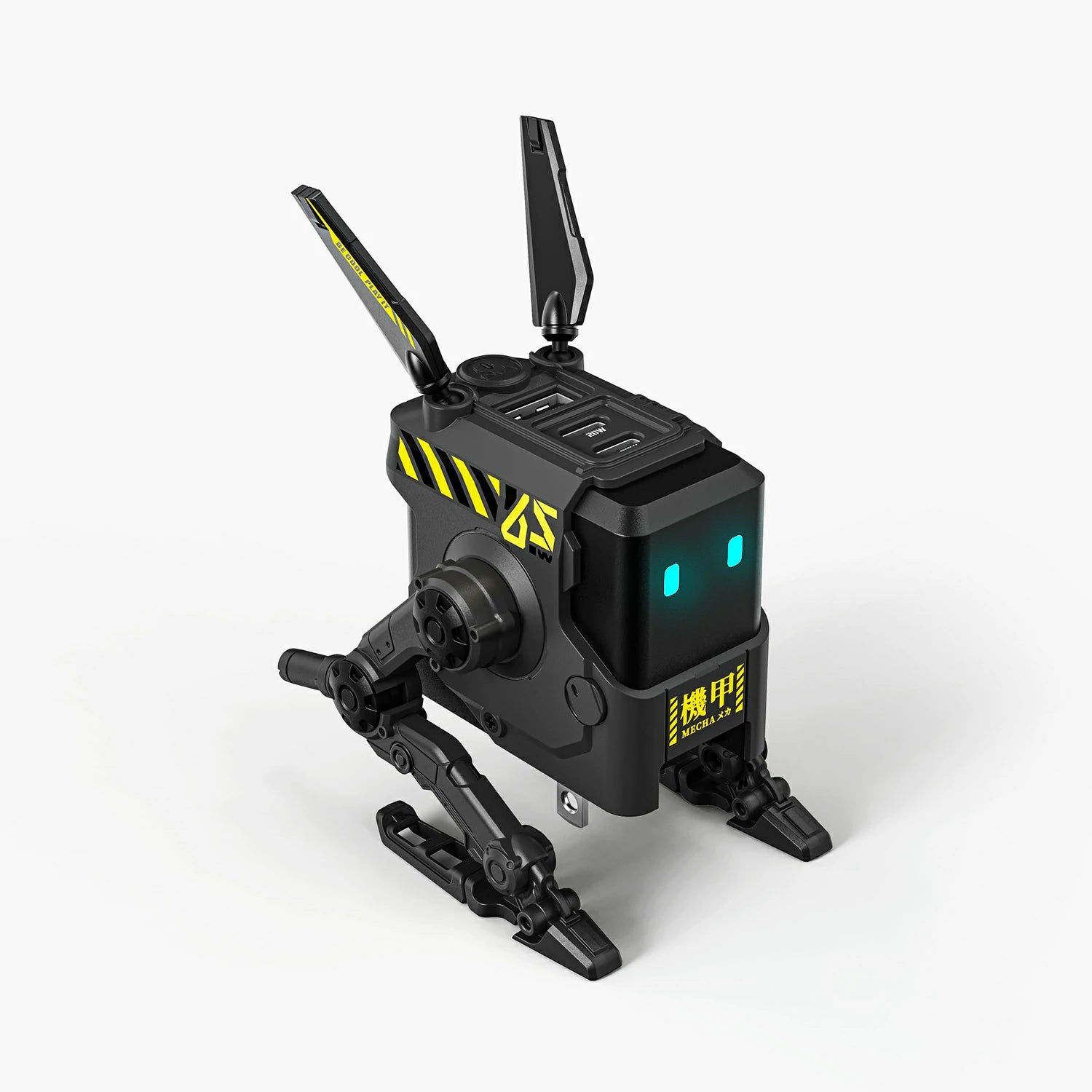 Alpha65 GaN-65W-Schnellladegerät – Dunkelgrau