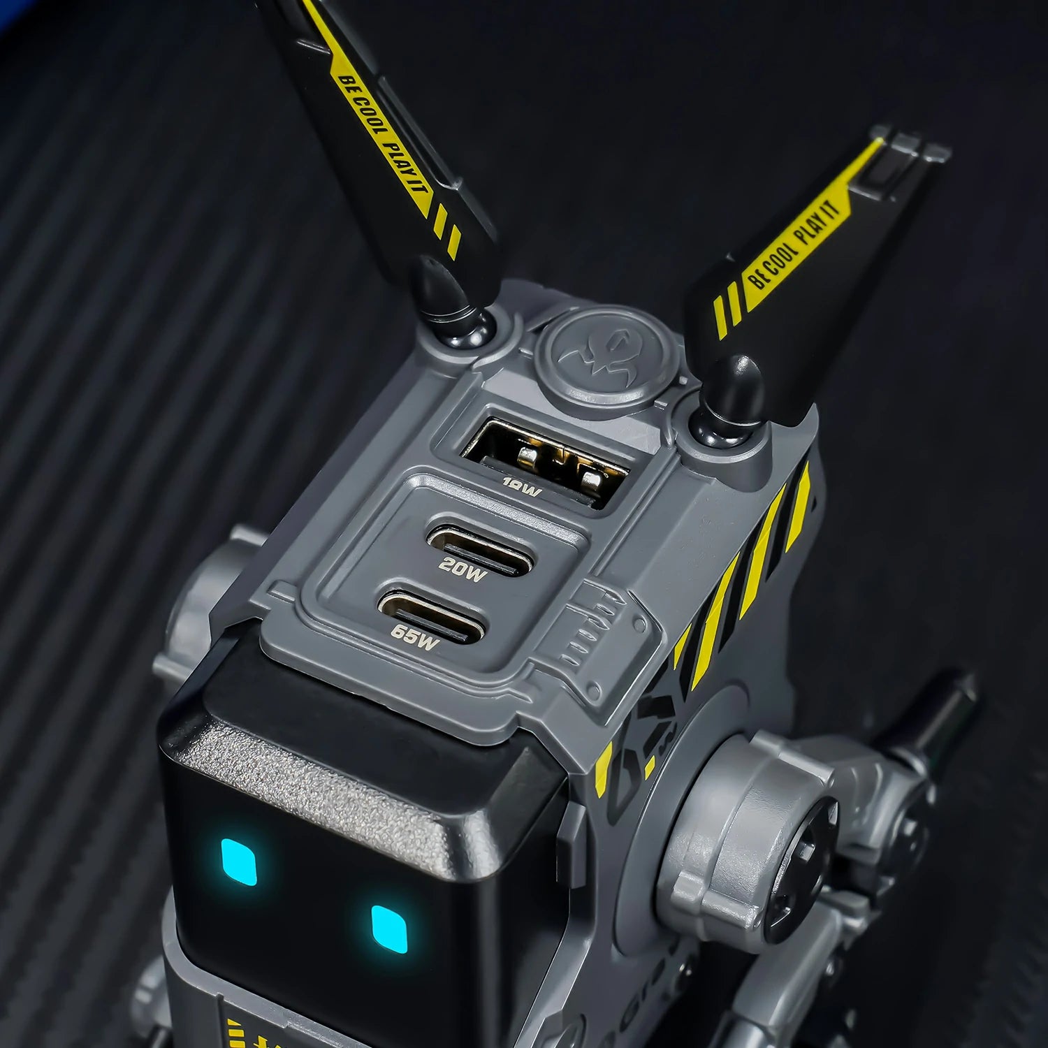 Alpha65 GaN-65W-Schnellladegerät – Dunkelgrau