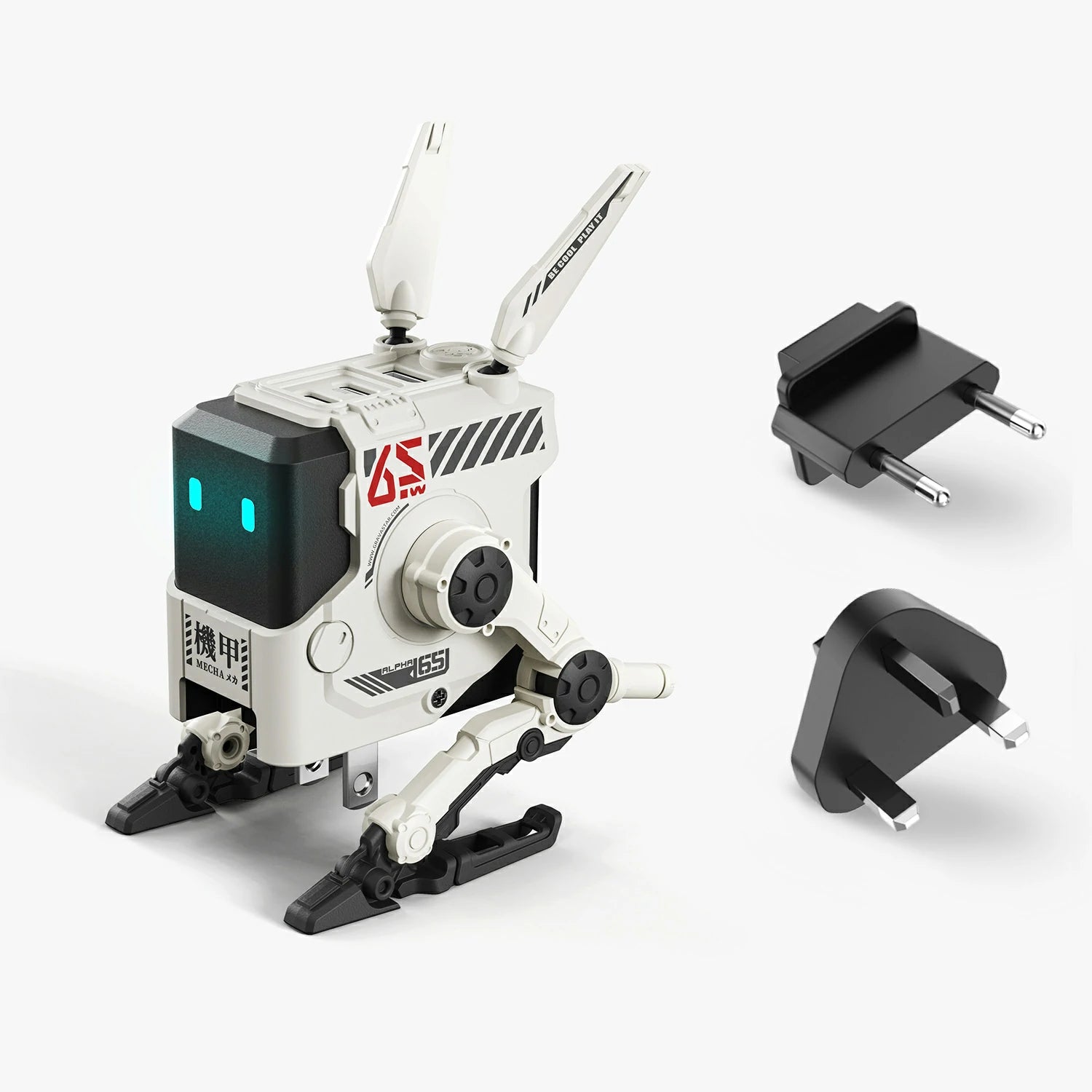 Alpha65 GaN-65W-Schnellladegerät – Morgen-weiß