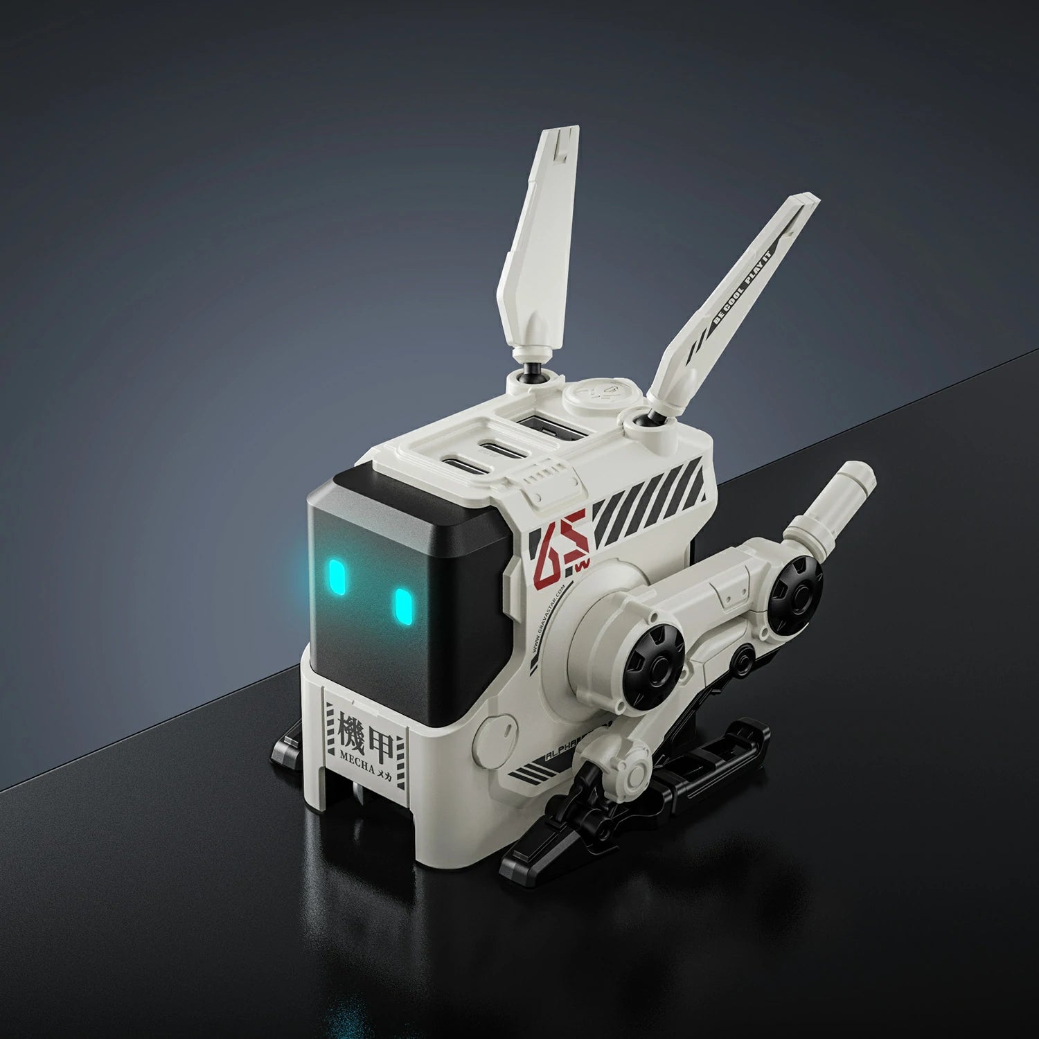 Alpha65 GaN-65W-Schnellladegerät – Morgen-weiß