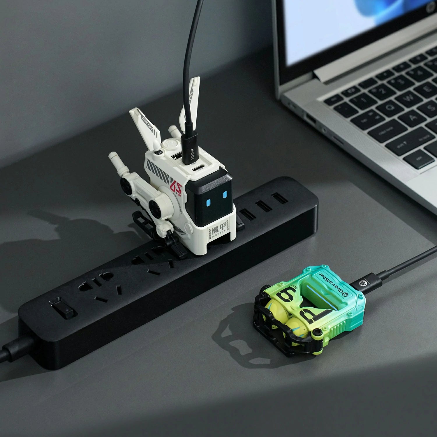 Alpha65 GaN-65W-Schnellladegerät – Morgen-weiß