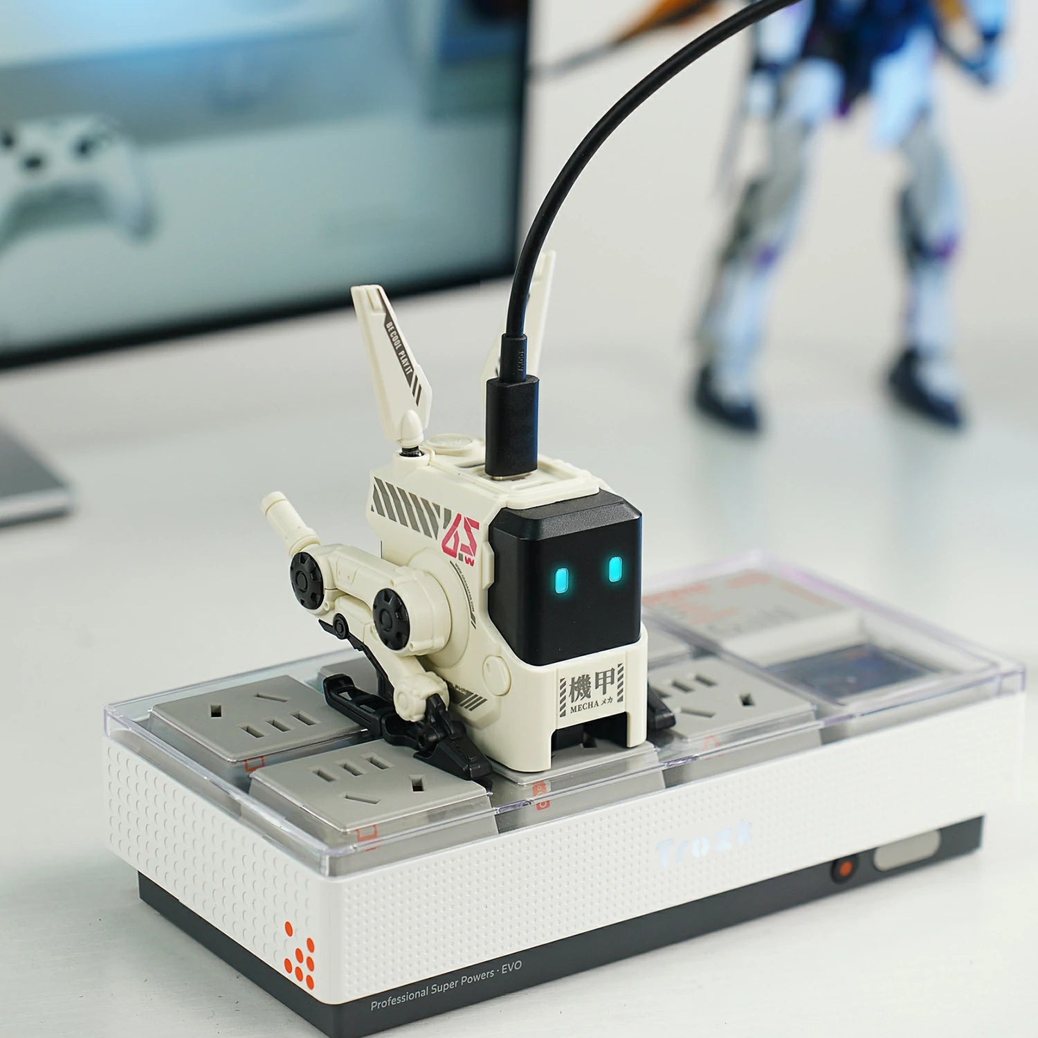 Alpha65 GaN-65W-Schnellladegerät – Morgen-weiß