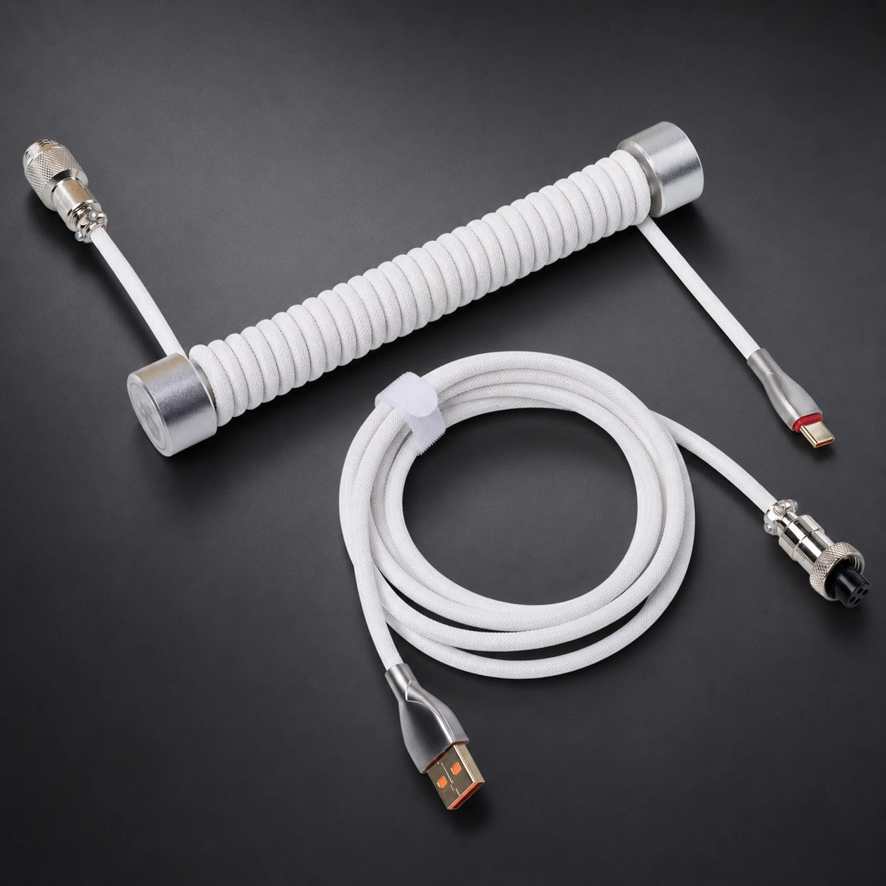 GravaStar Coiled Cable with Premium Sheathing and Aviator Plug