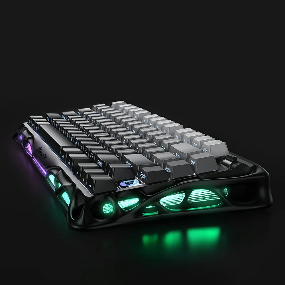 Mercury K1 Gaming-Tastatur – Verlauf-Schwarz
Premium 75% mechanische Gaming-Tastatur in elegantem Verlauf-Schwarz mit 8000mAh Akku, Gasket-Mount Design und Kailh Cherry Pink Switches
Erleben Sie Gaming-Performance der nächsten Generation mit der Mercury K1 in spektakulärem Verlauf-Schwarz. Diese premium mechanische Gaming-Tastatur vereint elegante Gradient-Ästhetik mit modernster Technologie – perfekt für deutsche Gaming-Profis, die Wert auf Stil und Performance legen.