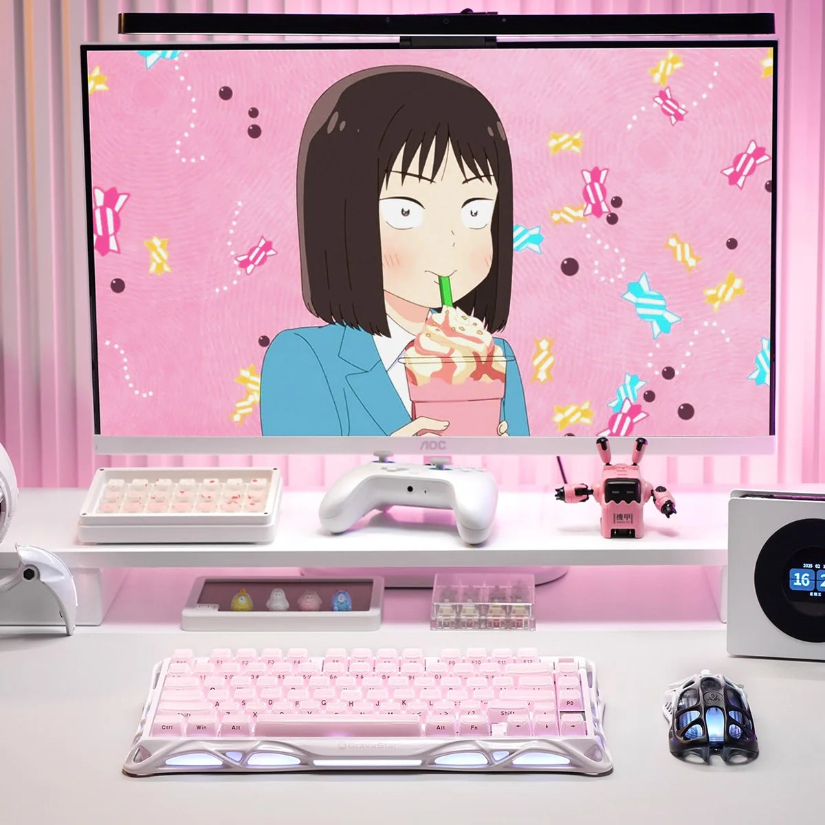 Mercury K1 Gaming-Tastatur – Sakura-Rosa-Sonderedition
Elegante 75% mechanische Gaming-Tastatur in zarter Sakura-Rosa Sonderedition
Erleben Sie Gaming-Eleganz in ihrer schönsten Form mit der Mercury K1 in der exklusiven Sakura-Rosa-Sonderedition. Diese premium 75% Gaming-Tastatur vereint japanische Kirschblüten-Ästhetik mit professioneller Gaming-Performance – perfekt für deutsche Gamer, die Wert auf Stil und Funktionalität legen.