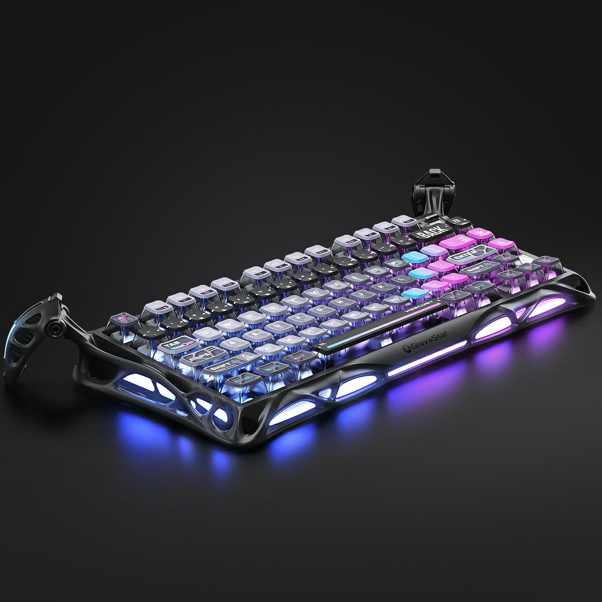 Mercury K1 Pro Gaming-Tastatur – Galaxie-Schwarz
Premium 75% mechanische Gaming-Tastatur in mystischem Galaxie-Schwarz mit kosmischen Sterneneffekten und Hot-Swap Technologie
Tauchen Sie ein in die Unendlichkeit des Gamings mit der Mercury K1 Pro in mystischem Galaxie-Schwarz. Diese Premium-Gaming-Tastatur vereint kosmische Ästhetik mit erdgebundener Präzision für ein Gaming-Erlebnis jenseits aller Grenzen – perfekt für deutsche Gaming-Enthusiasten, die nach den Sternen greifen.