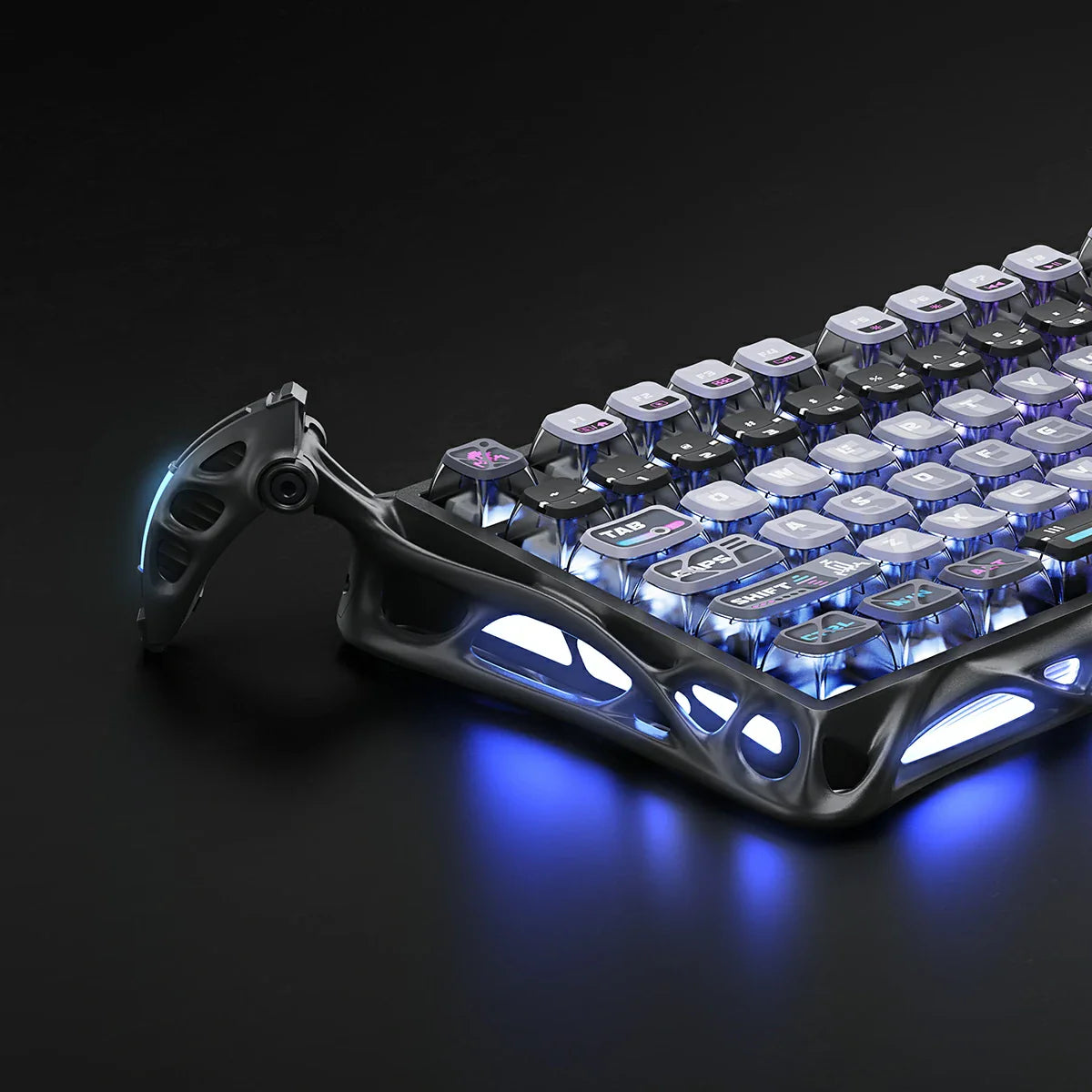 Mercury K1 Pro Gaming-Tastatur – Galaxie-Schwarz
Premium 75% mechanische Gaming-Tastatur in mystischem Galaxie-Schwarz mit kosmischen Sterneneffekten und Hot-Swap Technologie
Tauchen Sie ein in die Unendlichkeit des Gamings mit der Mercury K1 Pro in mystischem Galaxie-Schwarz. Diese Premium-Gaming-Tastatur vereint kosmische Ästhetik mit erdgebundener Präzision für ein Gaming-Erlebnis jenseits aller Grenzen – perfekt für deutsche Gaming-Enthusiasten, die nach den Sternen greifen.