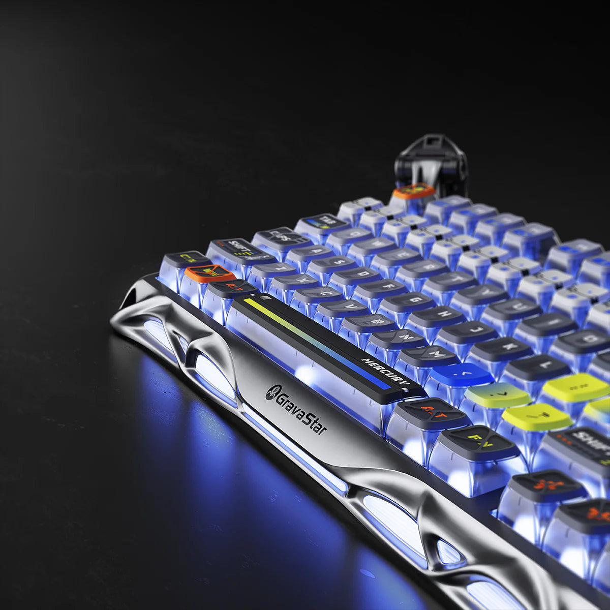 Mercury K1 Pro Gaming-Tastatur – Weltraum-Silber
Premium 75% mechanische Gaming-Tastatur in futuristischem Weltraum-Silber mit Hot-Swap Technologie
Entdecken Sie Gaming-Perfektion in ihrer elegantesten Form mit der Mercury K1 Pro in futuristischem Weltraum-Silber. Diese premium 75% mechanische Gaming-Tastatur vereint interstellares Design mit modernster Gaming-Technologie – perfekt für deutsche Gaming-Profis, die Wert auf Stil und Performance legen.