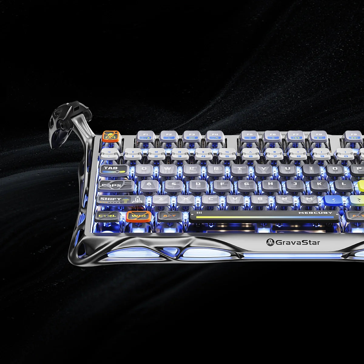 Mercury K1 Pro Gaming-Tastatur – Weltraum-Silber
Premium 75% mechanische Gaming-Tastatur in futuristischem Weltraum-Silber mit Hot-Swap Technologie
Entdecken Sie Gaming-Perfektion in ihrer elegantesten Form mit der Mercury K1 Pro in futuristischem Weltraum-Silber. Diese premium 75% mechanische Gaming-Tastatur vereint interstellares Design mit modernster Gaming-Technologie – perfekt für deutsche Gaming-Profis, die Wert auf Stil und Performance legen.