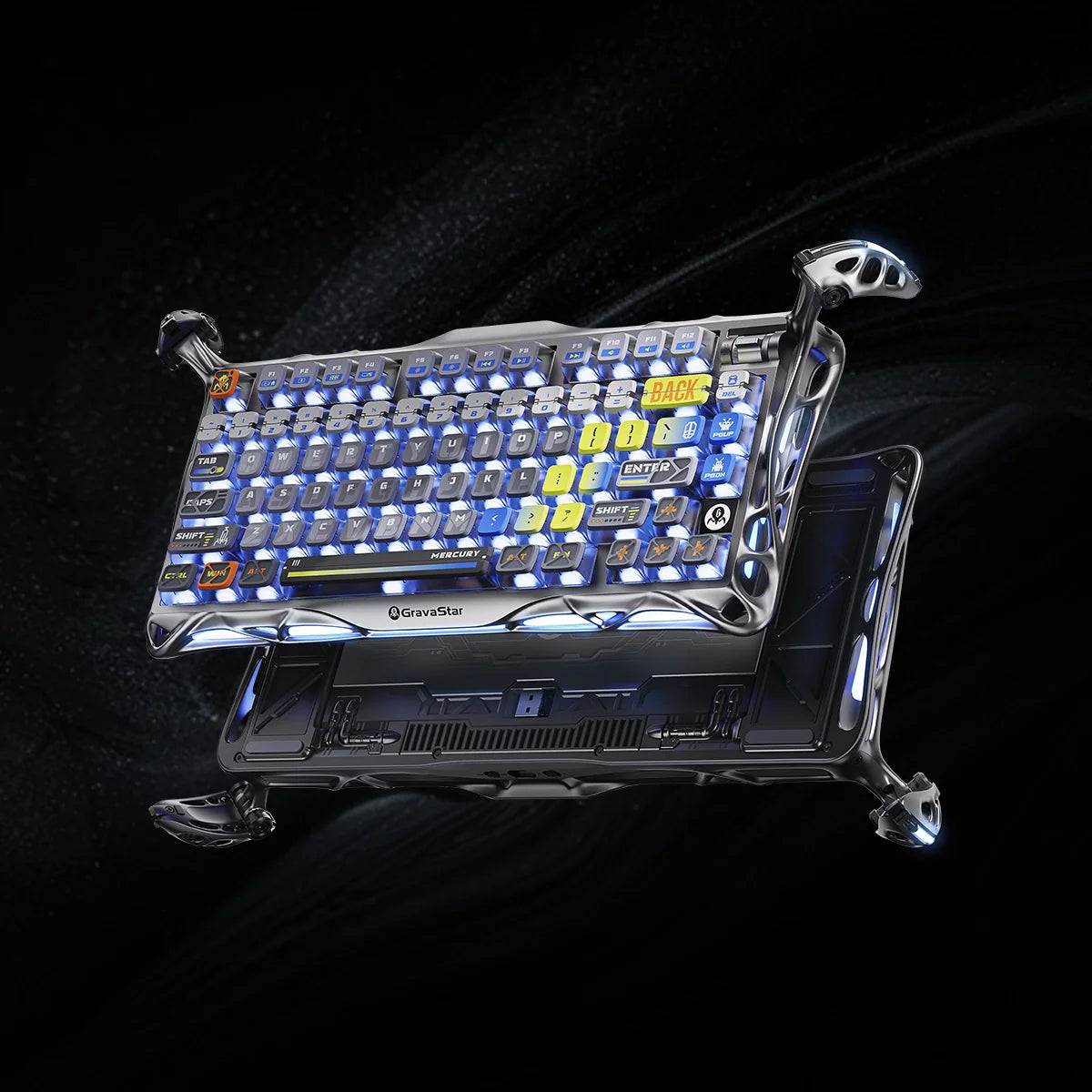 Mercury K1 Pro Gaming-Tastatur – Weltraum-Silber
Premium 75% mechanische Gaming-Tastatur in futuristischem Weltraum-Silber mit Hot-Swap Technologie
Entdecken Sie Gaming-Perfektion in ihrer elegantesten Form mit der Mercury K1 Pro in futuristischem Weltraum-Silber. Diese premium 75% mechanische Gaming-Tastatur vereint interstellares Design mit modernster Gaming-Technologie – perfekt für deutsche Gaming-Profis, die Wert auf Stil und Performance legen.