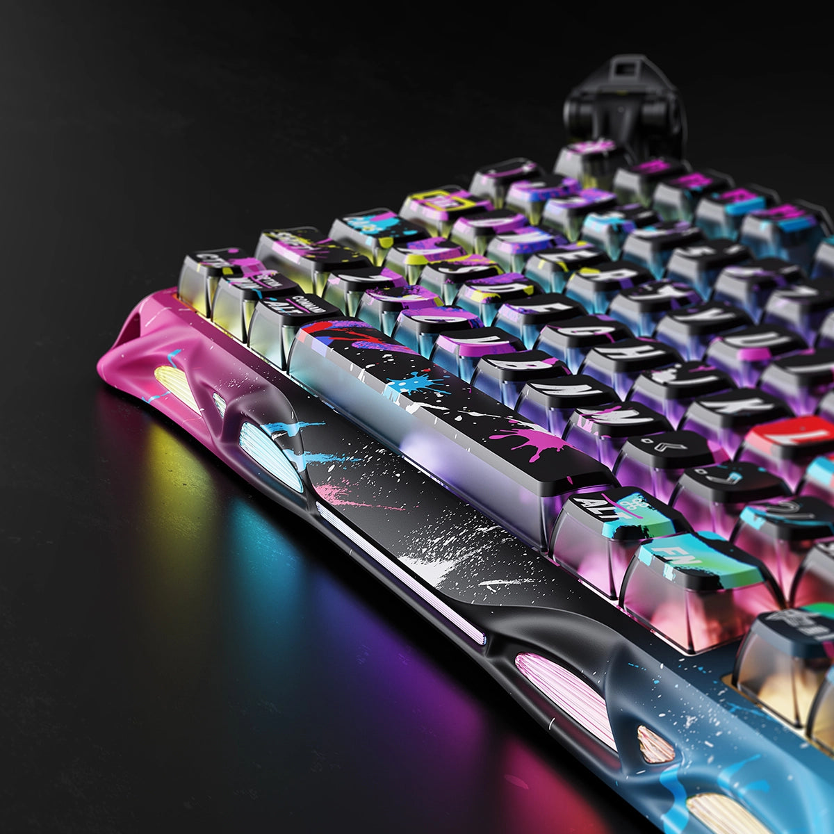 Mercury V75 Pro Gaming-Tastatur โ Neon-Graffiti Sonderedition
Limitierte 75% Hall-Effekt Gaming-Tastatur in spektakulรคrem Neon-Graffiti Design mit 8000Hz Polling-Rate, UV-reaktiver Beschichtung und Sammler-Edition Extras
Entdecken Sie die Mercury V75 Pro Neon-Graffiti Sonderedition โ wo urbane Street Art auf modernste Gaming-Technologie trifft. Diese einzigartige limitierte Gaming-Tastatur verwandelt Ihren Gaming-Setup in ein lebendiges Kunstwerk โ perfekt fรผr deutsche Gaming-Enthusiasten, Street Art Lieb