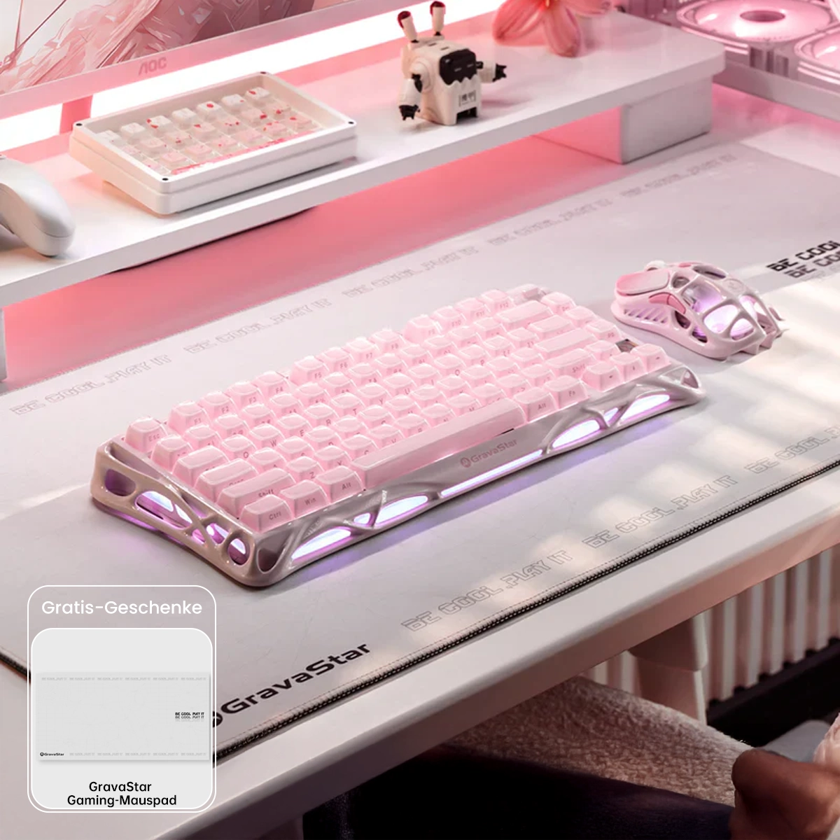 GravaStar Sakura Rosa – Gaming-Komplettset