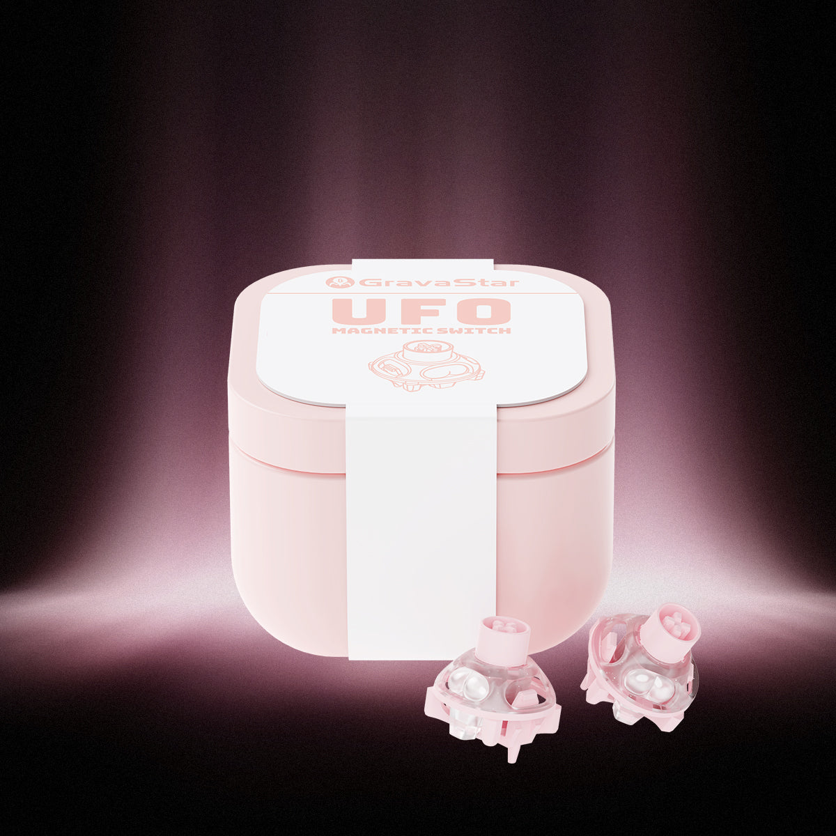 GravaStar UFO Buttiful Magnetschalter – Hall-Effekt-Switches für V-Serie (Rosa)