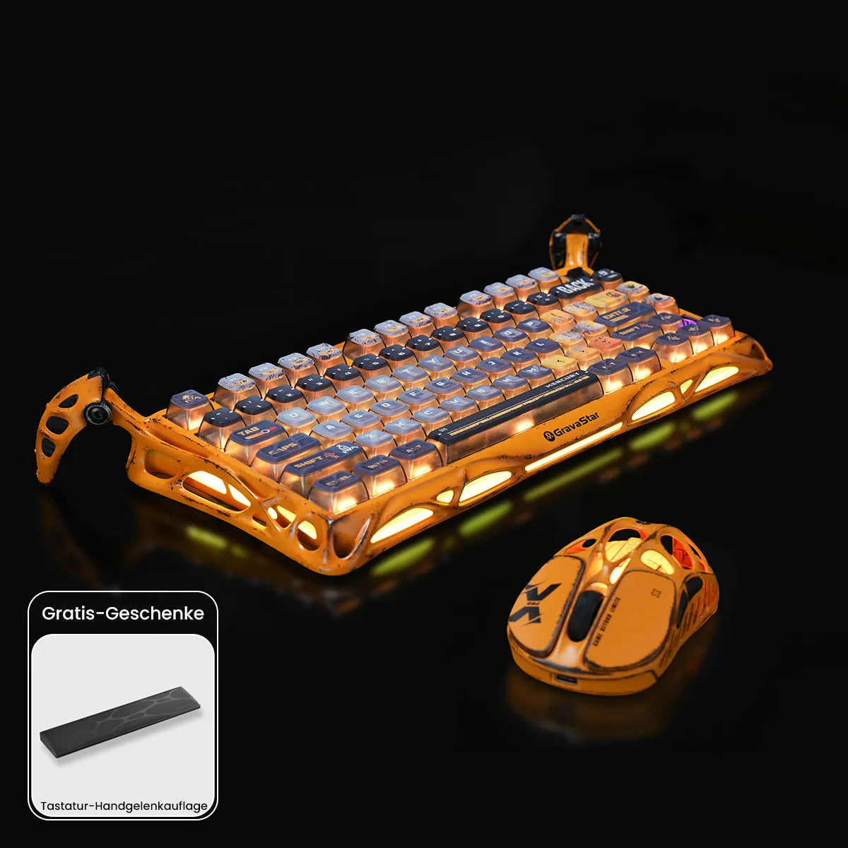 GravaStar Ultimate-Gaming-Komplettset – Kampfgelb-Sonderedition