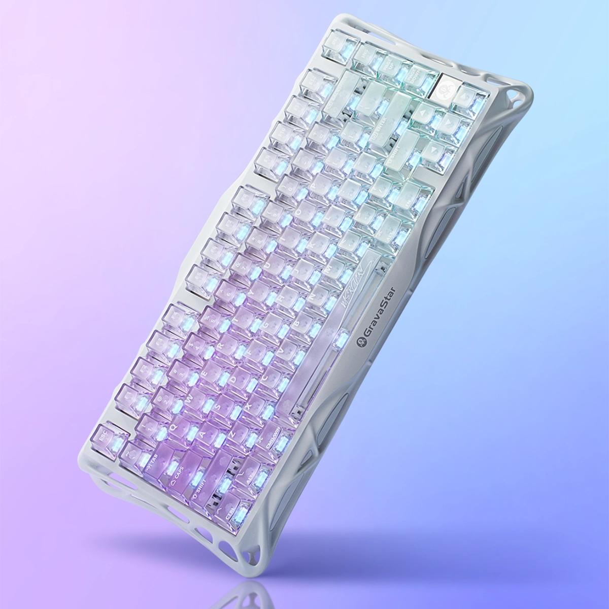 GravaStar Mercury K1 Lite - クリスタルオーロラ Mercury K1 Lite - Crystal Aurora | 75%ゲーミングメカニカル
