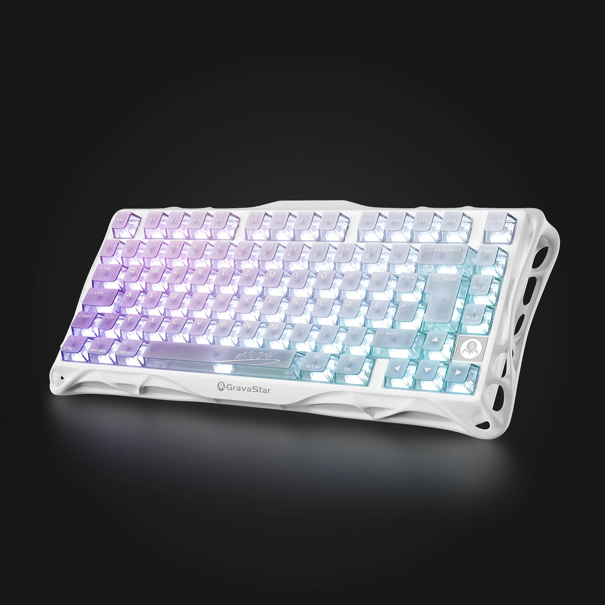 Mercury K1 Lite Crystal Aurora QWERTZ 75% Mechanical Gaming