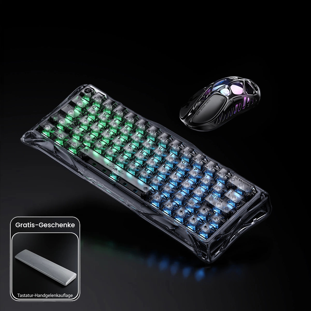 GravaStar 8K Hall Effect Gaming Set - Onyx Crystal