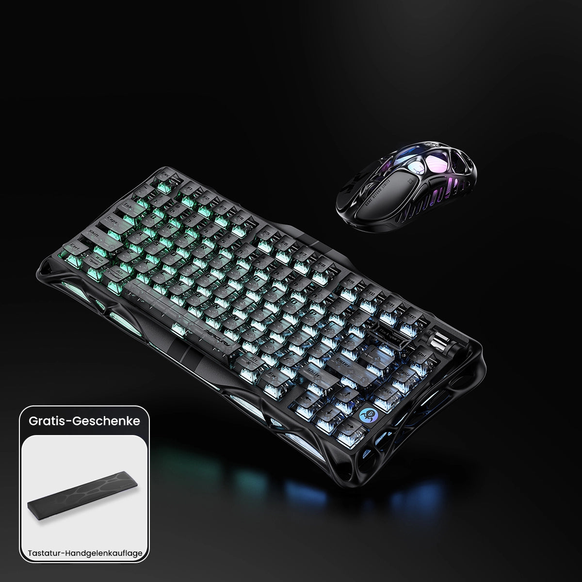 GravaStar 8000Hz Hall-Effekt Gaming-Komplettset - Stealth-Schwarz