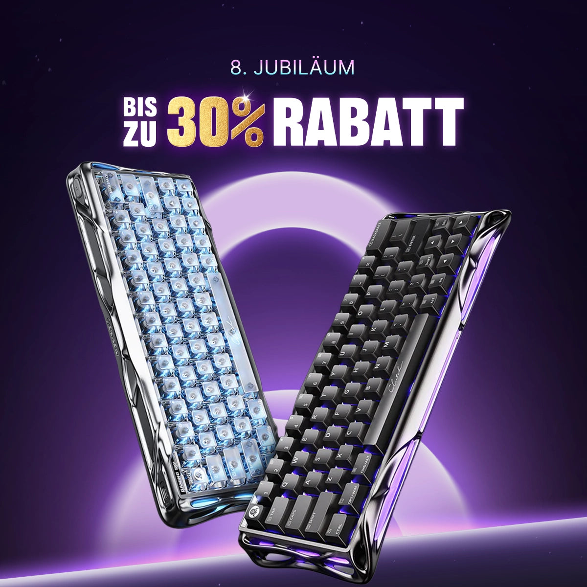 Mercury V60 Pro Hall-Effekt – Deluxe mit Tastenkappen-Set