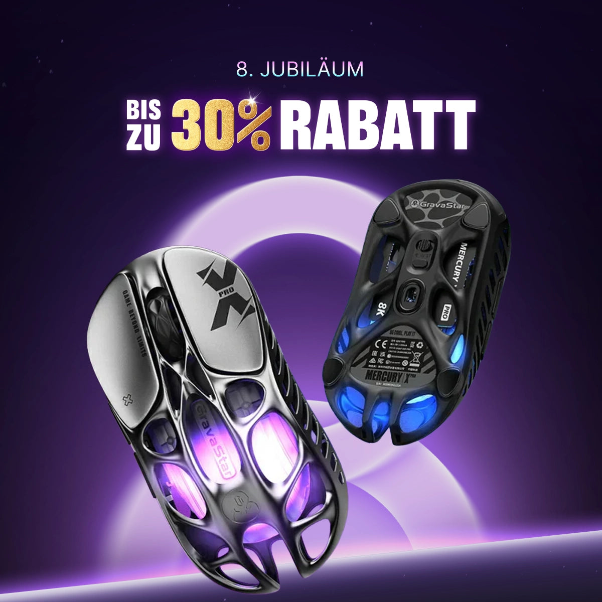 Mercury X Pro – 8K Kabellose Gaming-Maus