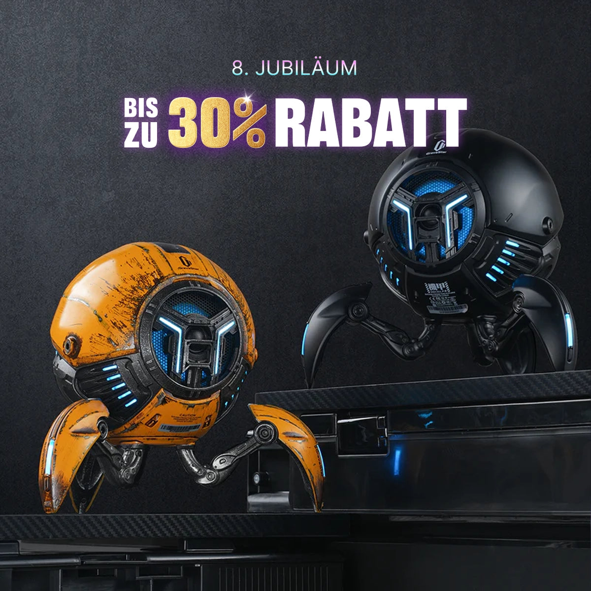 GravaStar Mars Pro Gaming Speaker Set - Combat Yellow - Black