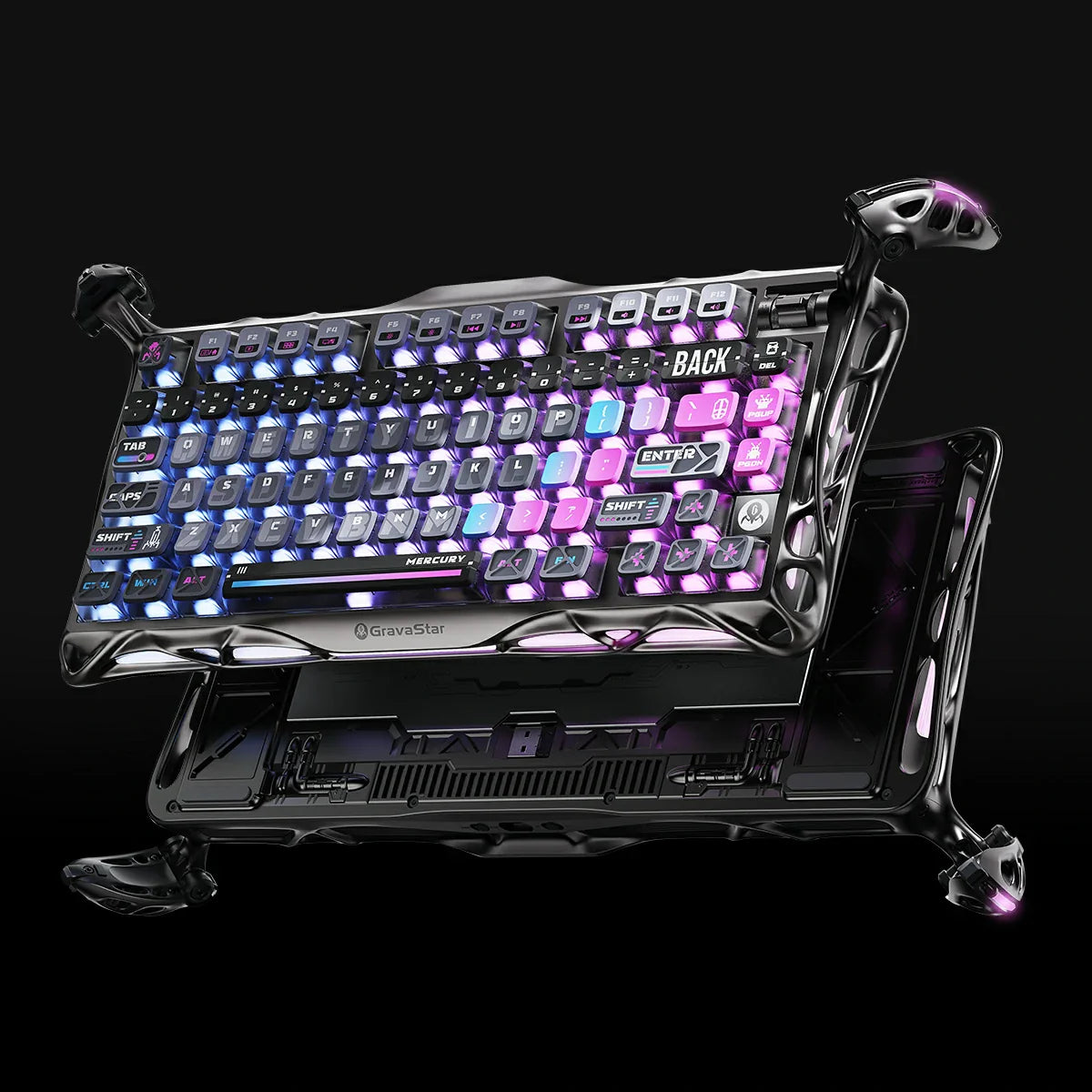 gravastar-mercury-k1-pro-cyberpunk-edition-75-percent-mechanische-tastatur-fur-pc-gaming-mit-RGB-Beleuchtung-aluminium-alloy-chassis-und-kailh-linearschaltern