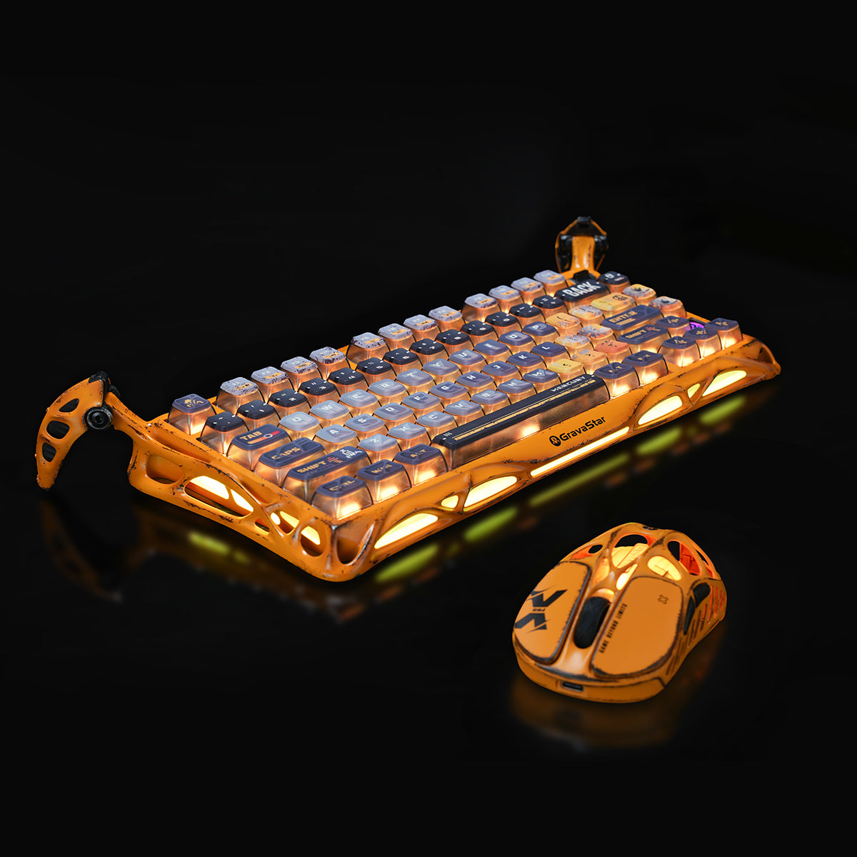 GravaStar Ultimate-Gaming-Set-Sonderedition-Kriegsbeschädigtes Gelb