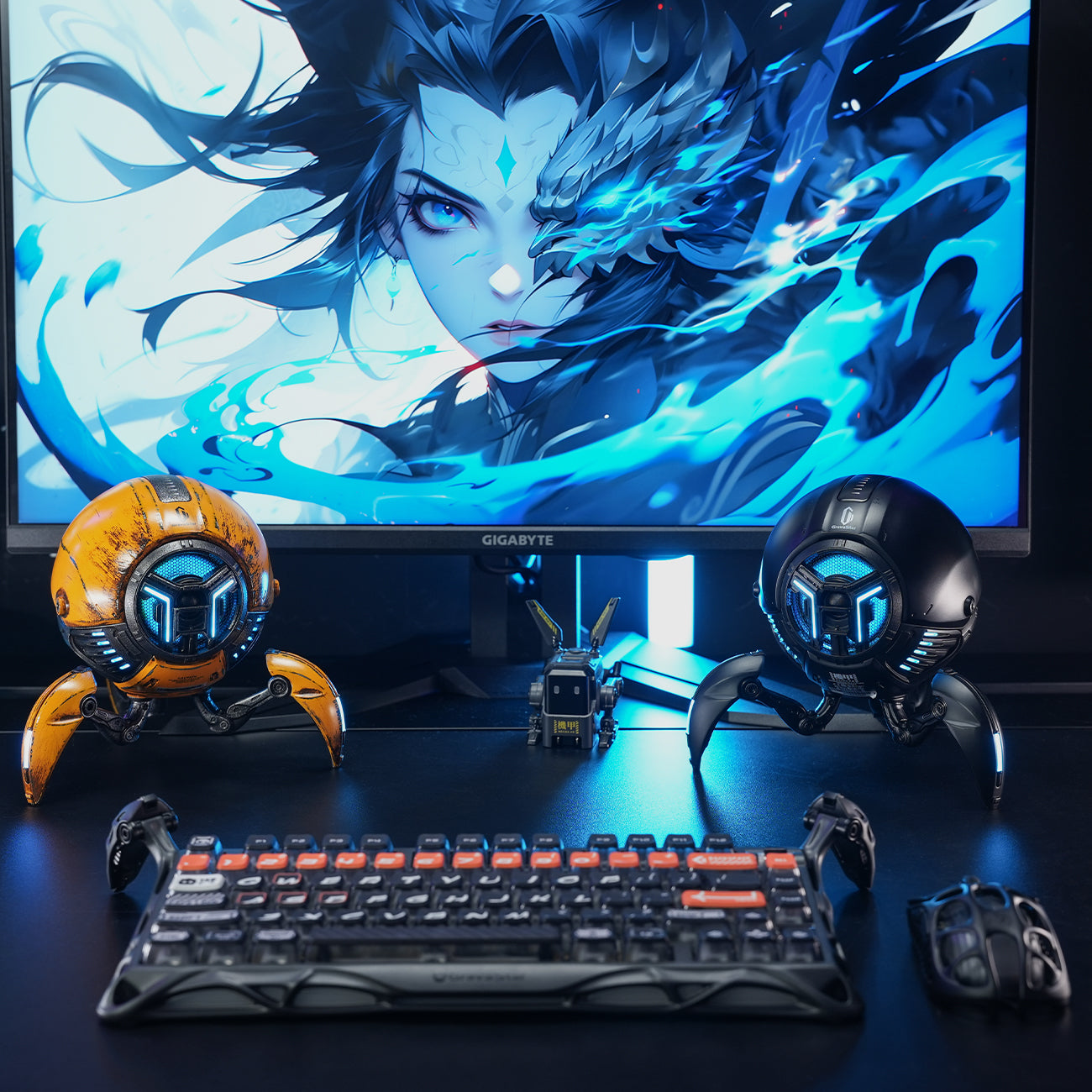 GravaStar Mars Pro Gaming-Lautsprecher Set-Kampfgelb-Schwarz