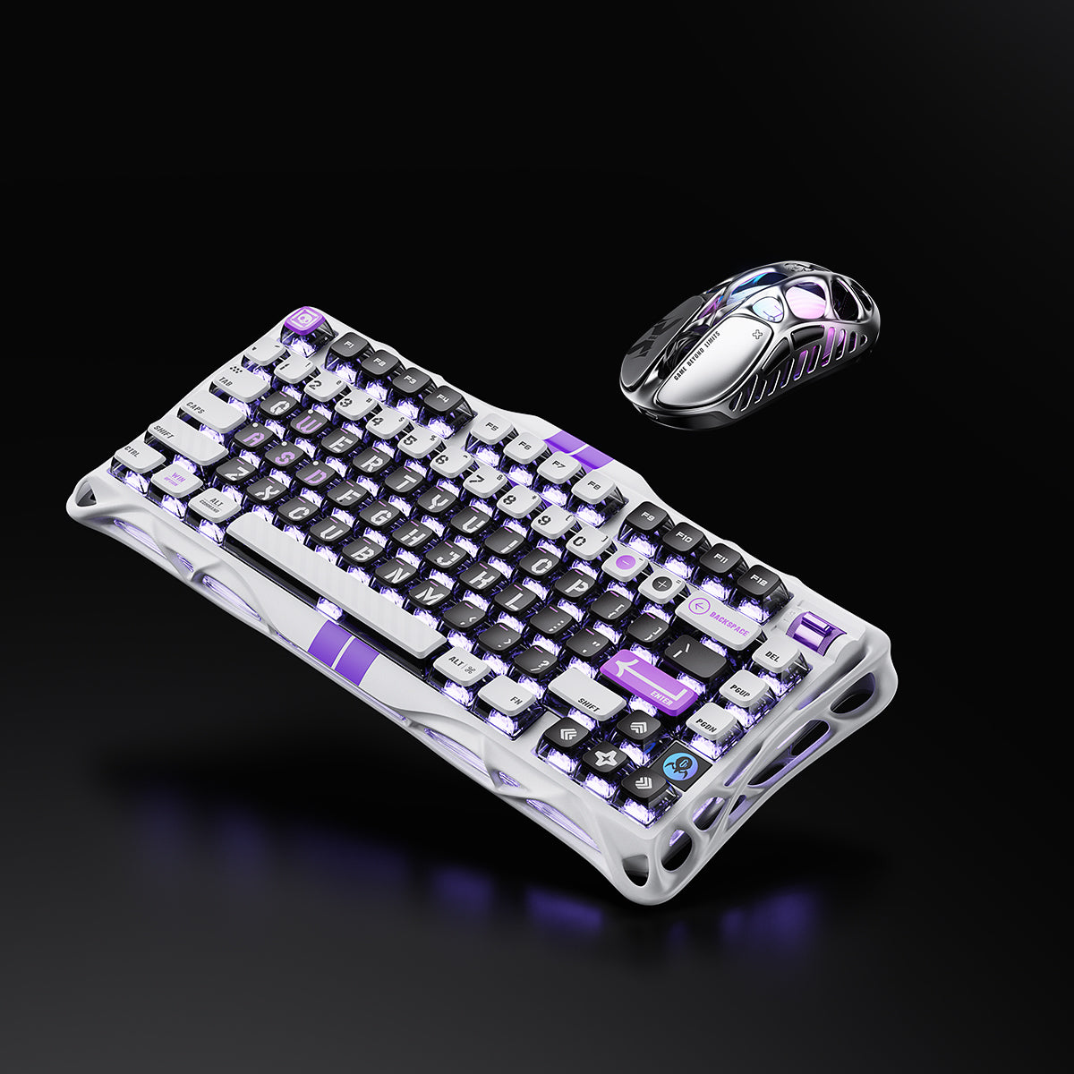GravaStar 8000Hz Ultra-Schnelles Hall-Effekt Gaming-Set - Stealth-Schwarz/Mecha-Grau