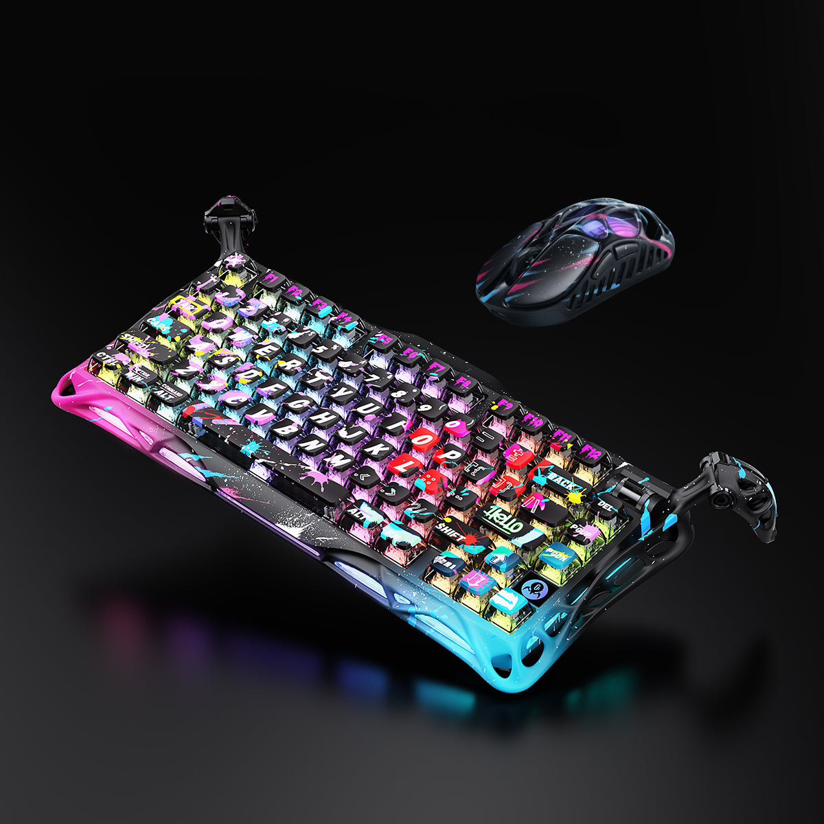 GravaStar 8000Hz Ultra-Schnelles Hall-Effekt Gaming-Set - Neon-Graffiti Sonderedition