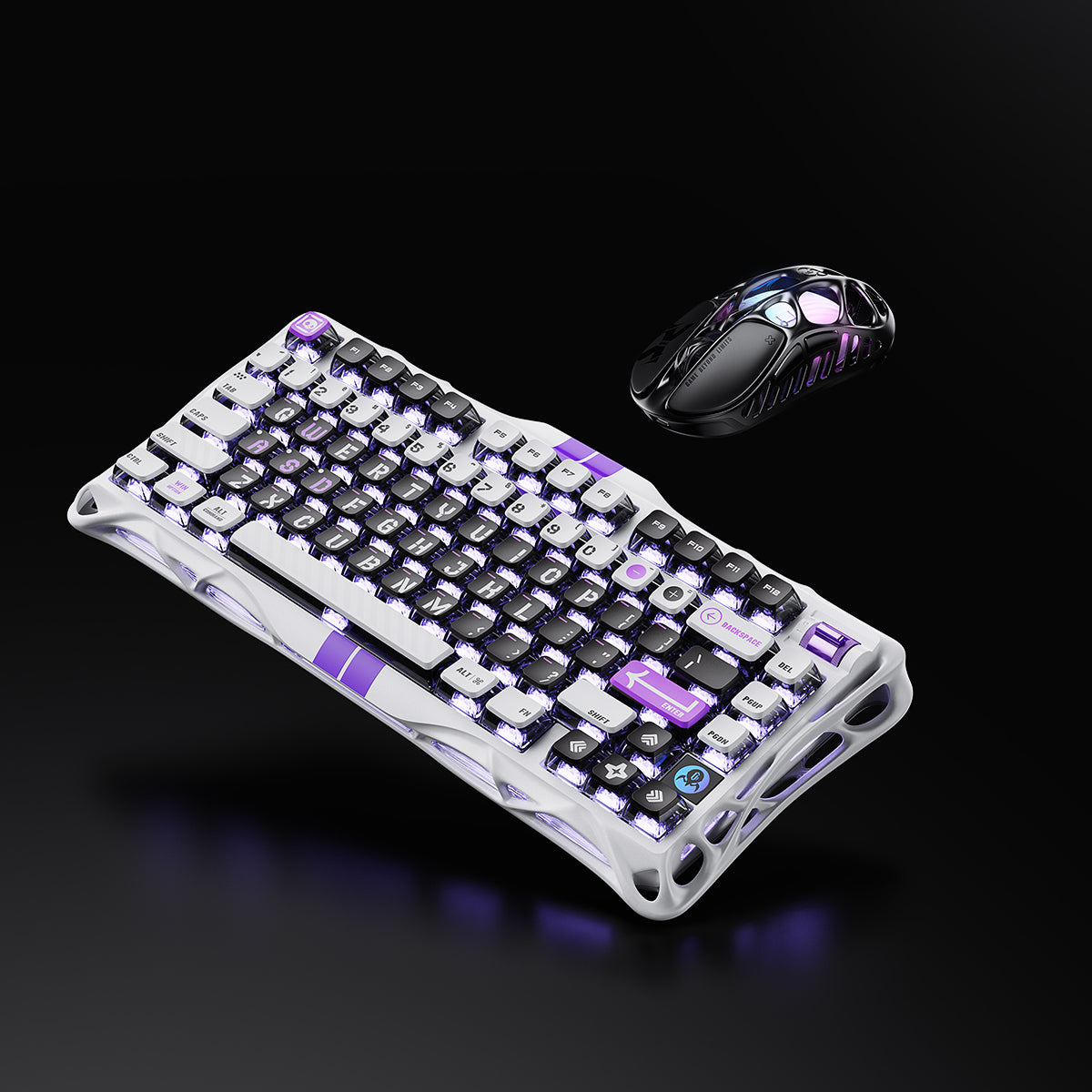 GravaStar 8000Hz Ultra-Schnelles Hall-Effekt Gaming-Set - Stealth-Schwarz/Mecha-Grau