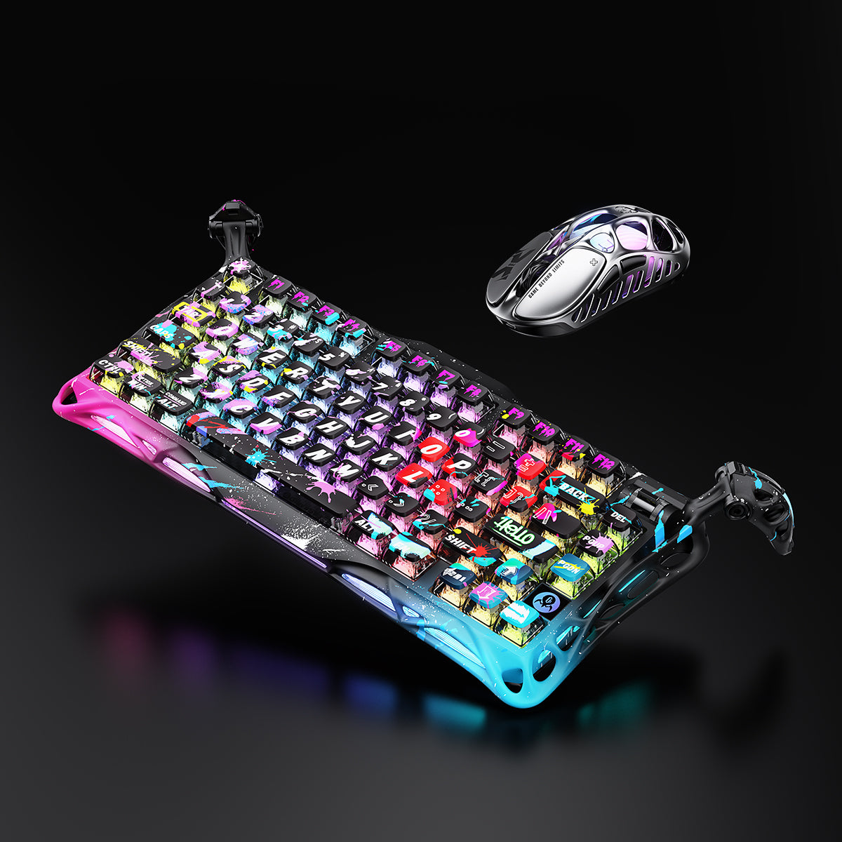GravaStar 8000Hz Ultra-Schnelles Hall-Effekt Gaming-Set - Neon-Graffiti Sonderedition