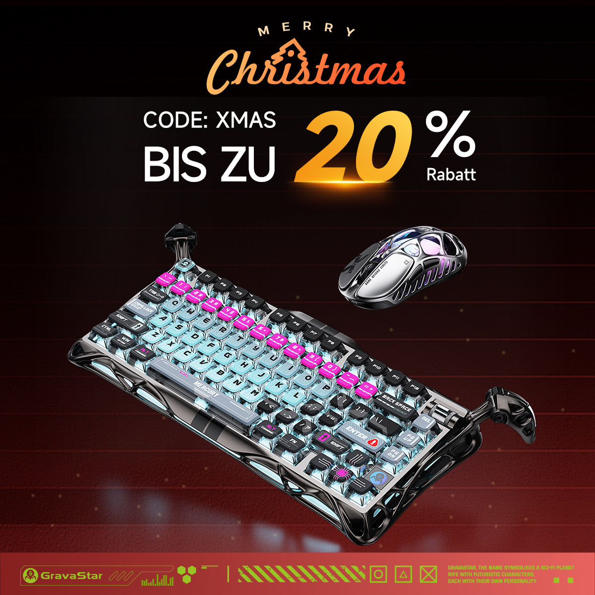 GravaStar 8000Hz Ultra-Fast Reverb Gaming Headset - Cyberpunk