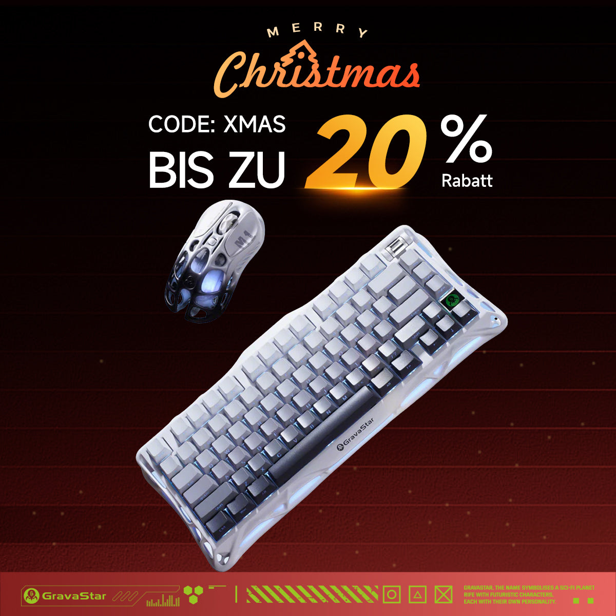 GravaStar Pro Gaming Set – Gradient White