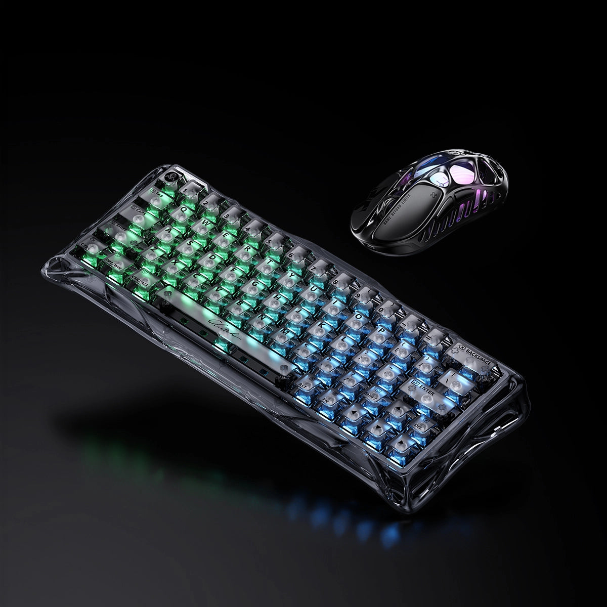 GravaStar 8K Onyx Crystal Gaming Set: Pro Setup [ISO-DE/ANSI Layout]