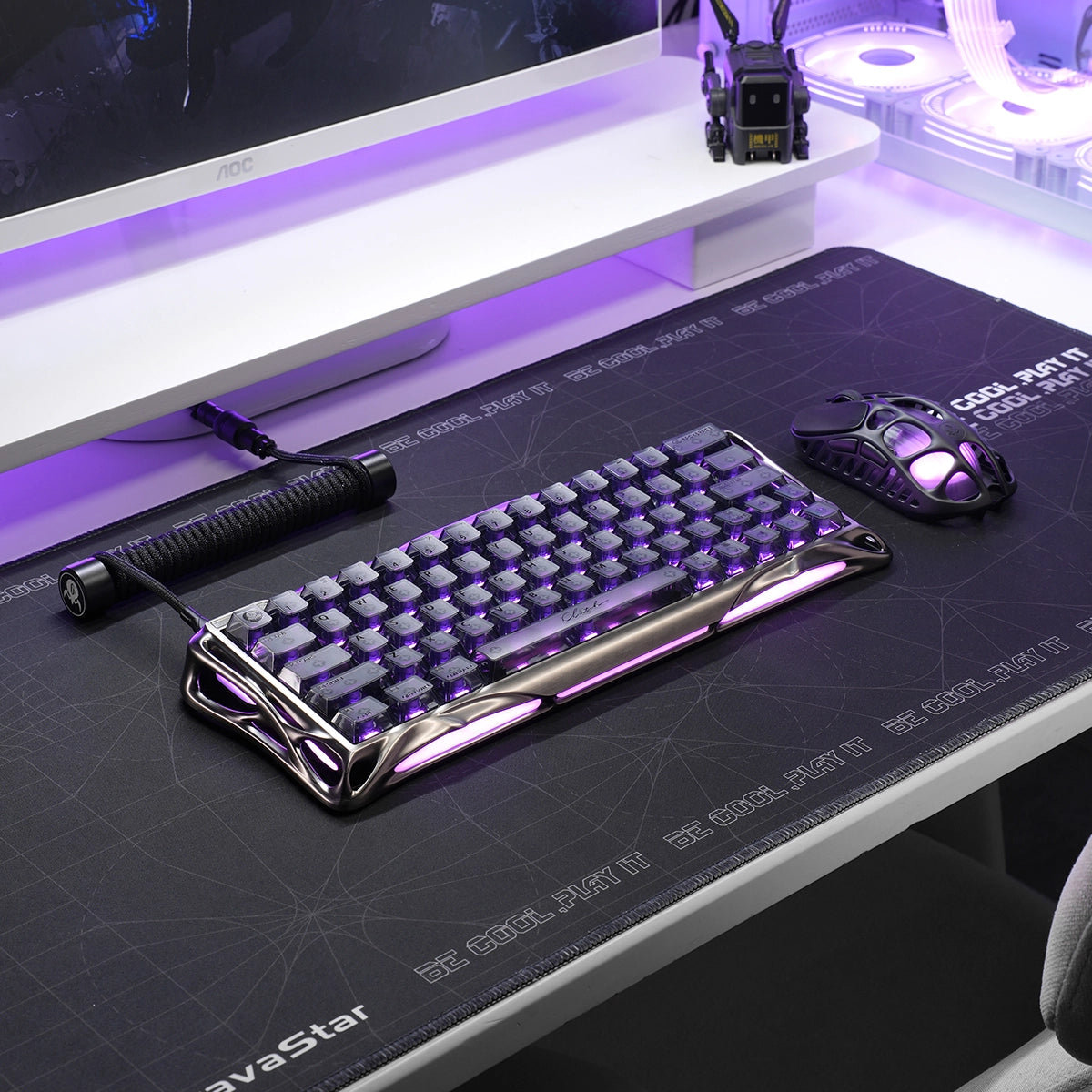 GravaStar 8K Hall-Effekt Gaming-Set – Stahlgrauer Rauch [ISO-DE Layout]