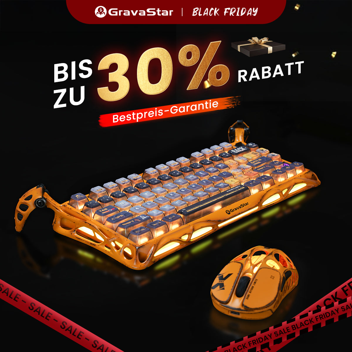 GravaStar Ultimate-Gaming-Set – Kampfgelb-Sonderedition