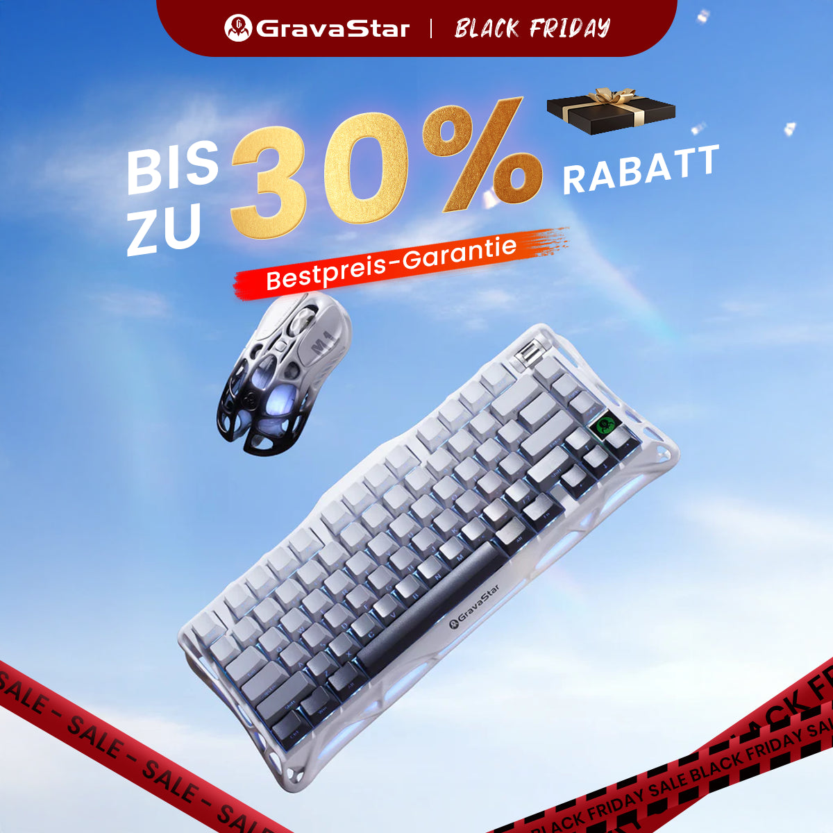 GravaStar Pro-Gaming-Set – Verlauf-Weiß