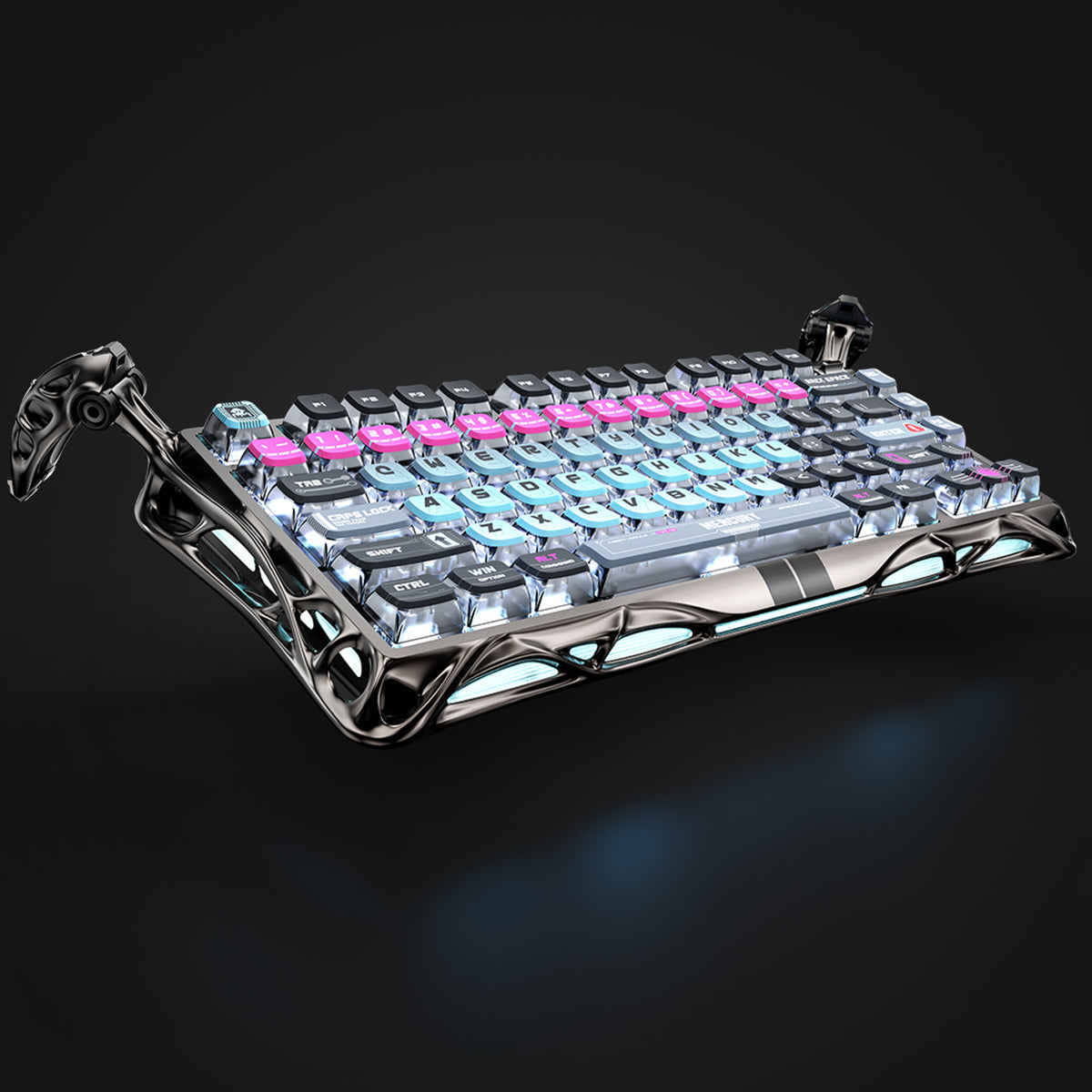 Mercury V75 Pro Gaming-Tastatur – Cyberpunk Edition

Premium 75% Hall-Effekt Gaming-Tastatur in dystopischem Cyberpunk-Design mit 8000Hz Polling-Rate, CNC-Aluminium Gehäuse und OLED-Display

Tauchen Sie ein in die dystopische Welt der Mercury V75 Pro Cyberpunk Edition – wo industrielles Design auf modernste Gaming-Technologie trifft. Diese futuristische Gaming-Tastatur wurde für deutsche Gaming-Profis entwickelt, die nicht nur ultimative Performance, sondern auch einzigartigen Cyberpunk-Stil schätzen.