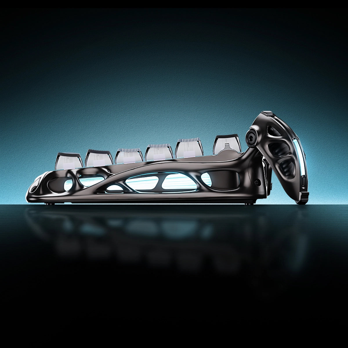 Mercury V75 Pro Gaming-Tastatur – Cyberpunk Edition

Premium 75% Hall-Effekt Gaming-Tastatur in dystopischem Cyberpunk-Design mit 8000Hz Polling-Rate, CNC-Aluminium Gehäuse und OLED-Display

Tauchen Sie ein in die dystopische Welt der Mercury V75 Pro Cyberpunk Edition – wo industrielles Design auf modernste Gaming-Technologie trifft. Diese futuristische Gaming-Tastatur wurde für deutsche Gaming-Profis entwickelt, die nicht nur ultimative Performance, sondern auch einzigartigen Cyberpunk-Stil schätzen.