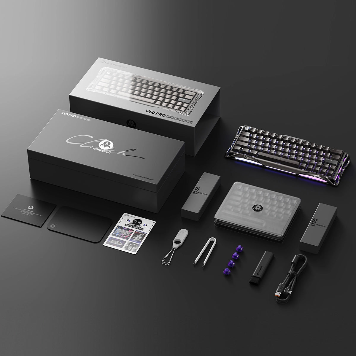 Mercury V60 Pro Deluxe 60% Hall Effect Gaming Keyboard 8000Hz Hot