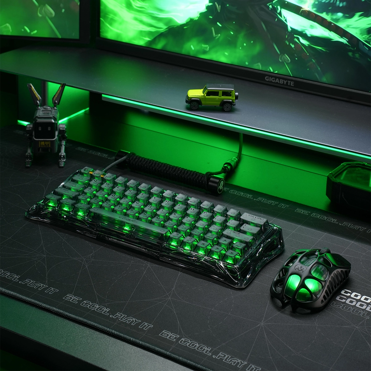GravaStar 8K Onyx-Kristall Gaming-Set: Pro-Setup [ISO/ANSI Layout]