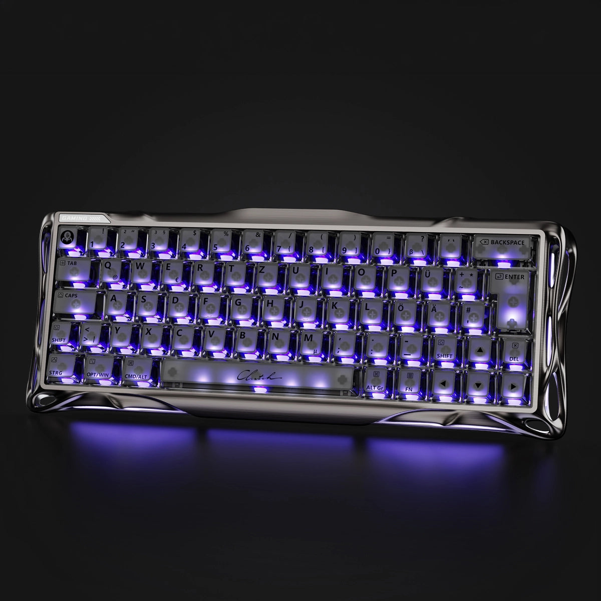 Mercury V60 Pro Hall-Effekt – Stahlgrauer Rauch / Silberfrost [ISO Layout]